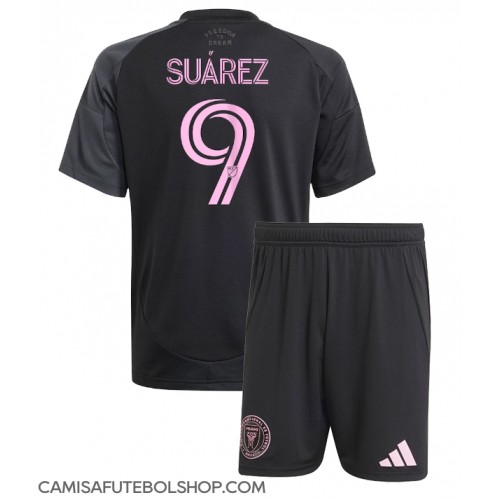 Camisa de time de futebol Inter Miami Luis Suarez #9 Replicas 2º Equipamento Infantil 2025-26 Manga Curta (+ Calças curtas)